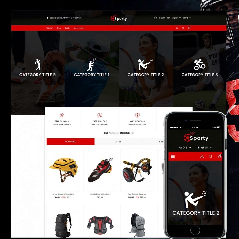 Sporty Game and Sports Store - PrestaShop Addons