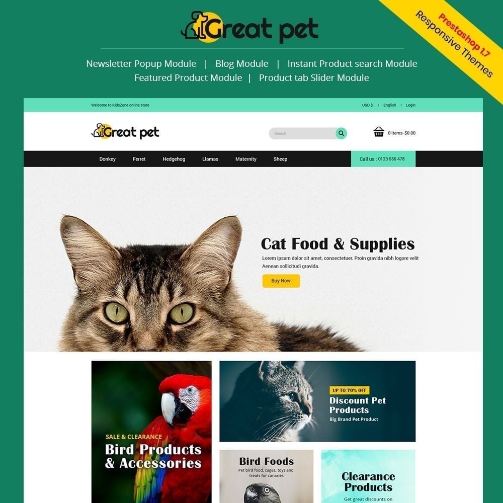 Great pets. Зов магазин для животных.