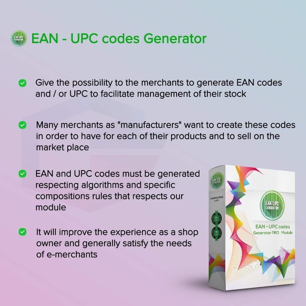 Module Générateur De Codes Ean Upc