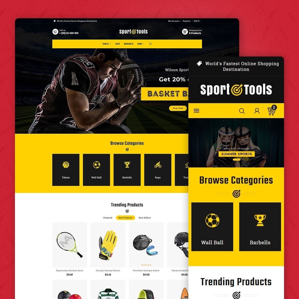 Sport Tools & Equipment - PrestaShop Addons