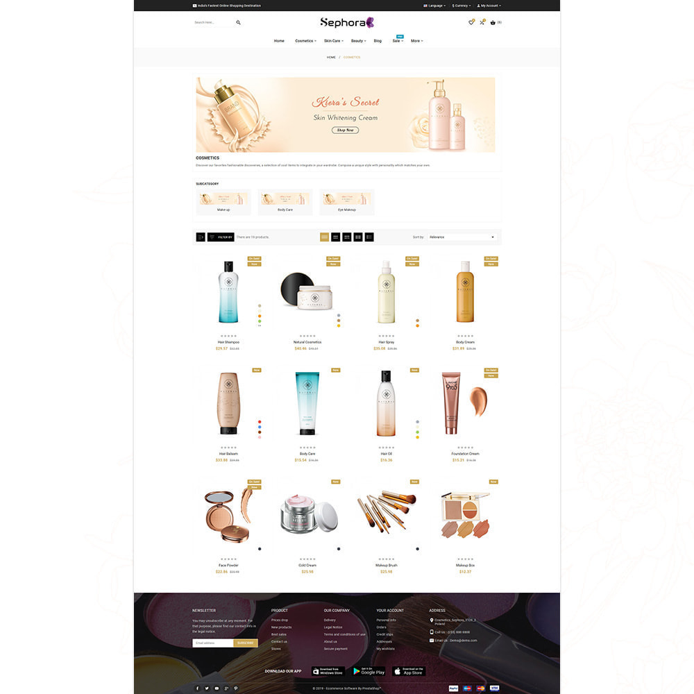 Sephora Cosmetic Store - PrestaShop Addons