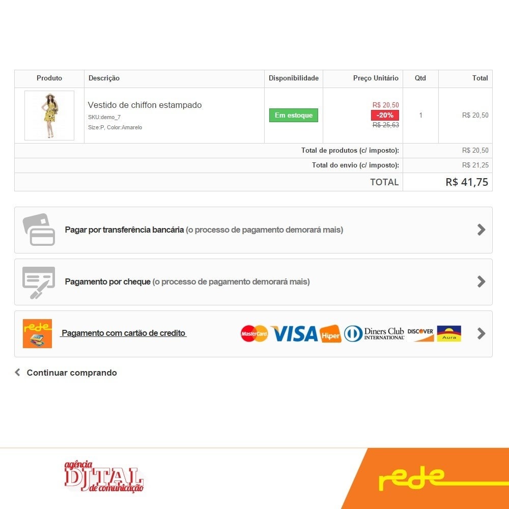 Pagamentos com Rede Card - Komerci - PrestaShop Addons