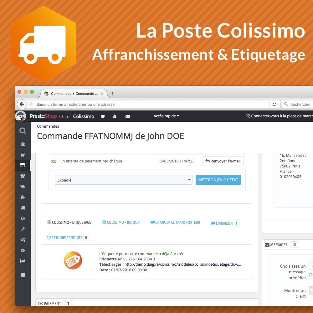 Colissimo Pack Affranchissement & Suivi - PrestaShop Addons