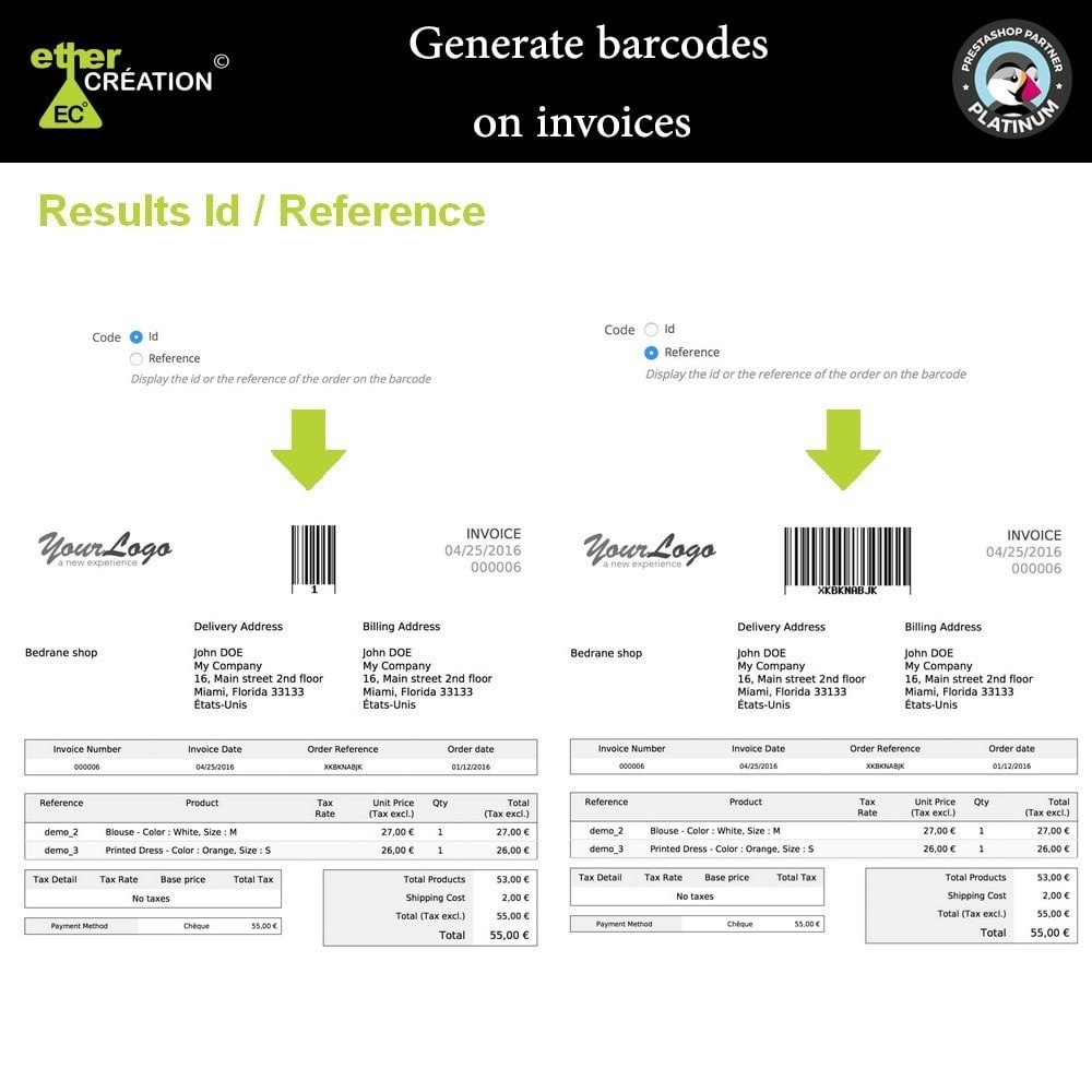 Module Générateur De Code Barre Sur Les Factures