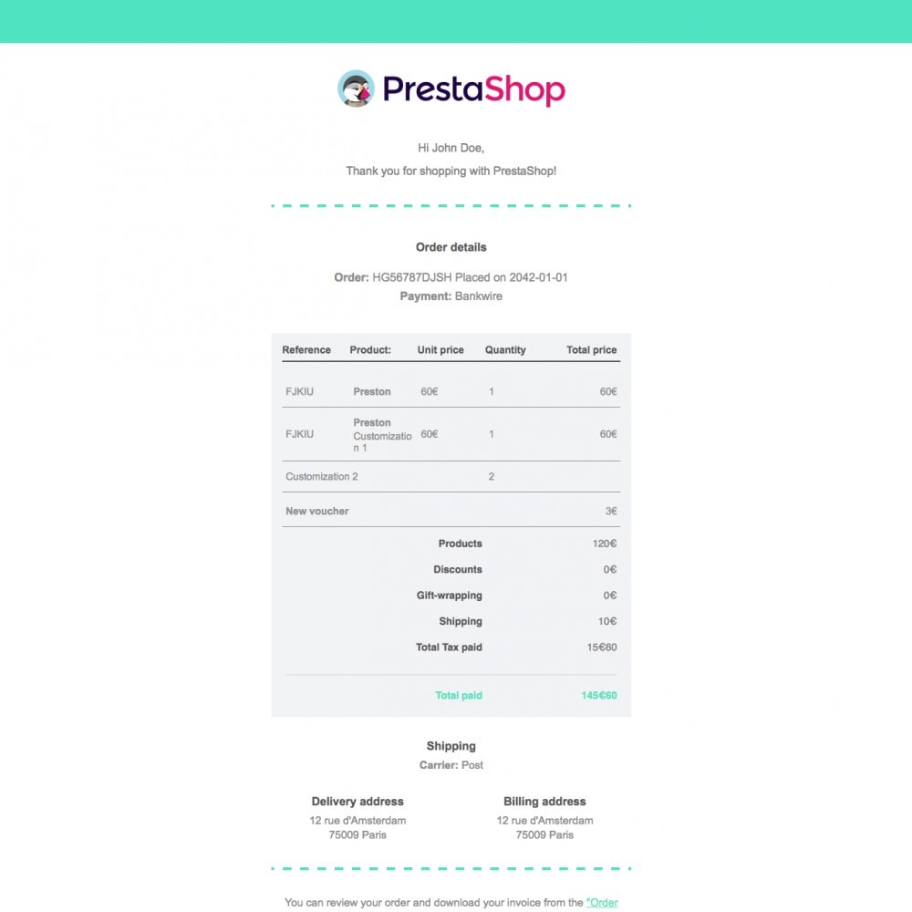 prestashop responsive email templates prestashop addons