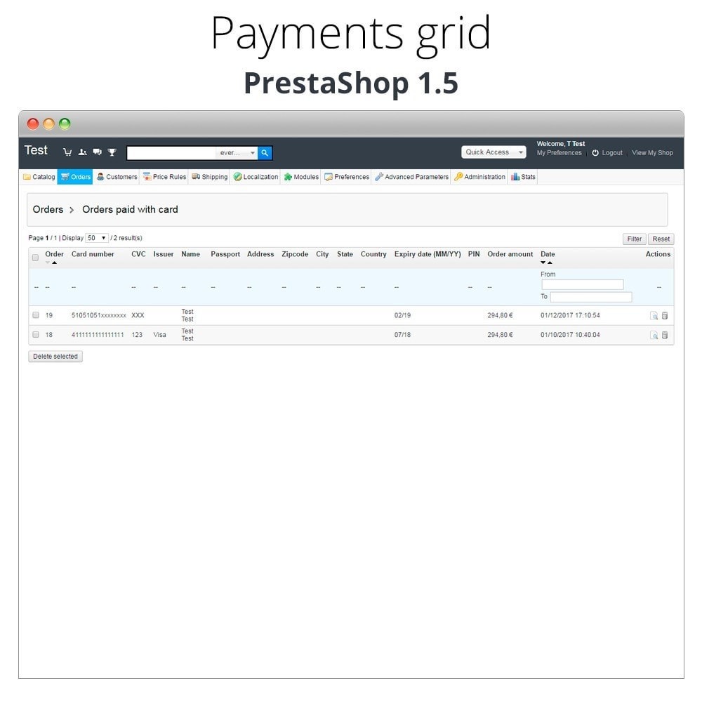 module - Point of Sale (POS) - Manual Credit Card Processing - Offline payment